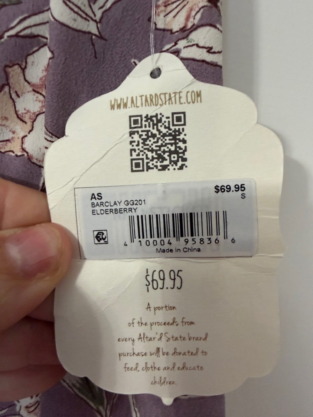 Altar'd State Mauve Floral Maxi Skirt - Picture 5 of 5